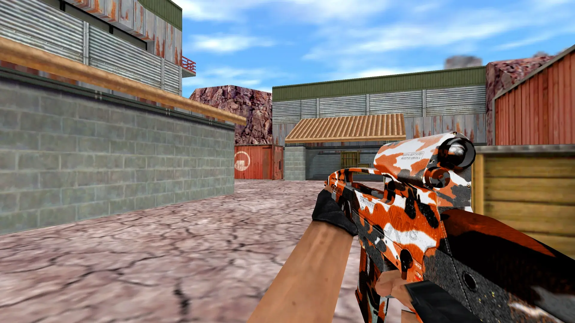 HK XM8 Orange Camo — de_nuke (first person)