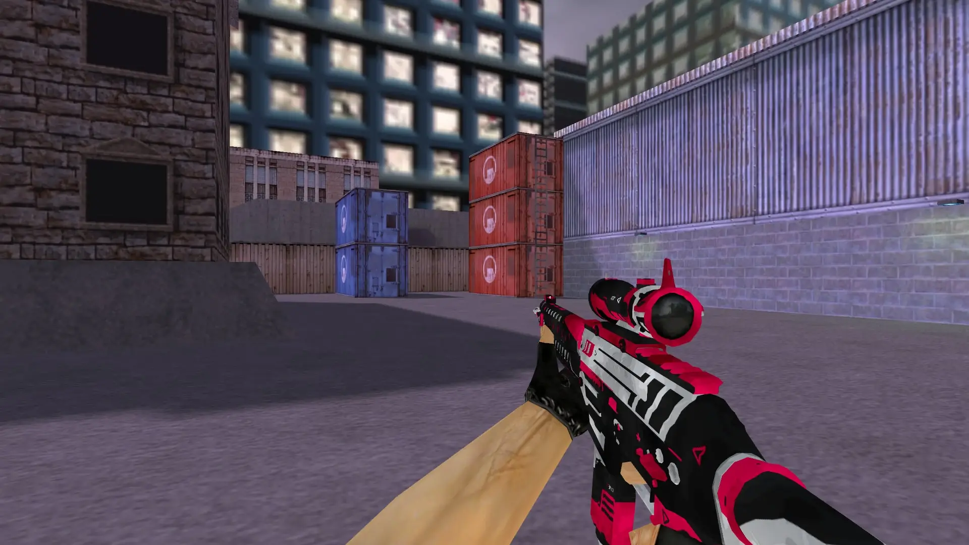 SG 553 Felling Stone — cs_assault (first person)