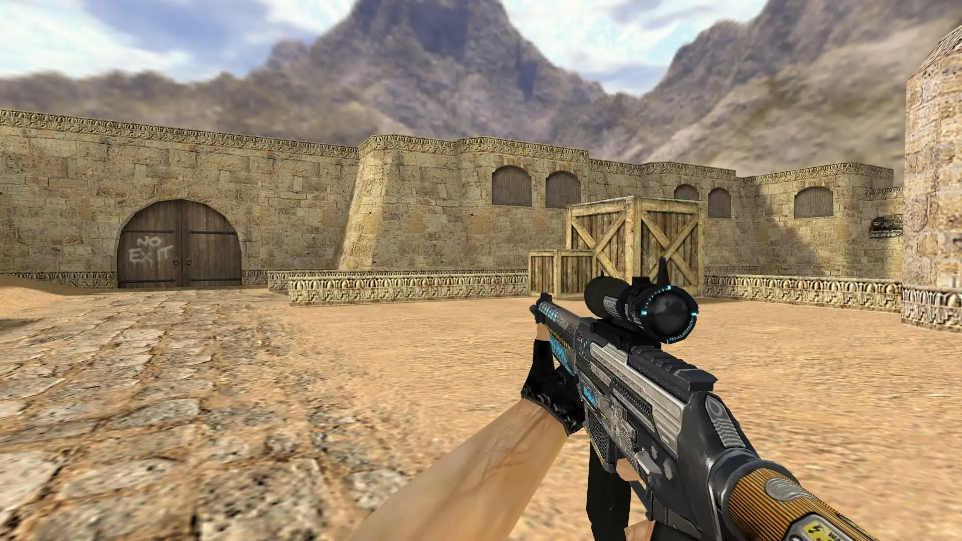 SG 553 Gauss Rifle — de_dust2 (first person)