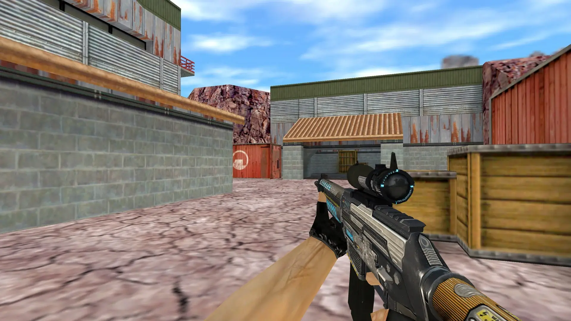 SG 553 Gauss Rifle — de_nuke (first person)