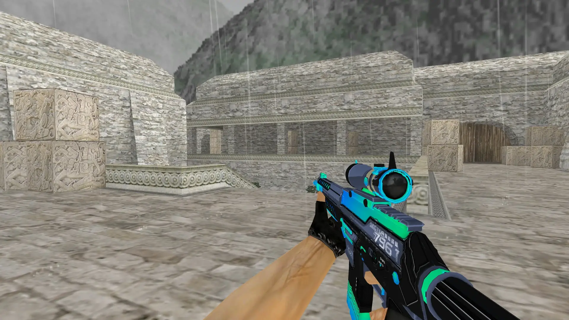 SG 553 Infinity — de_aztec (first person)