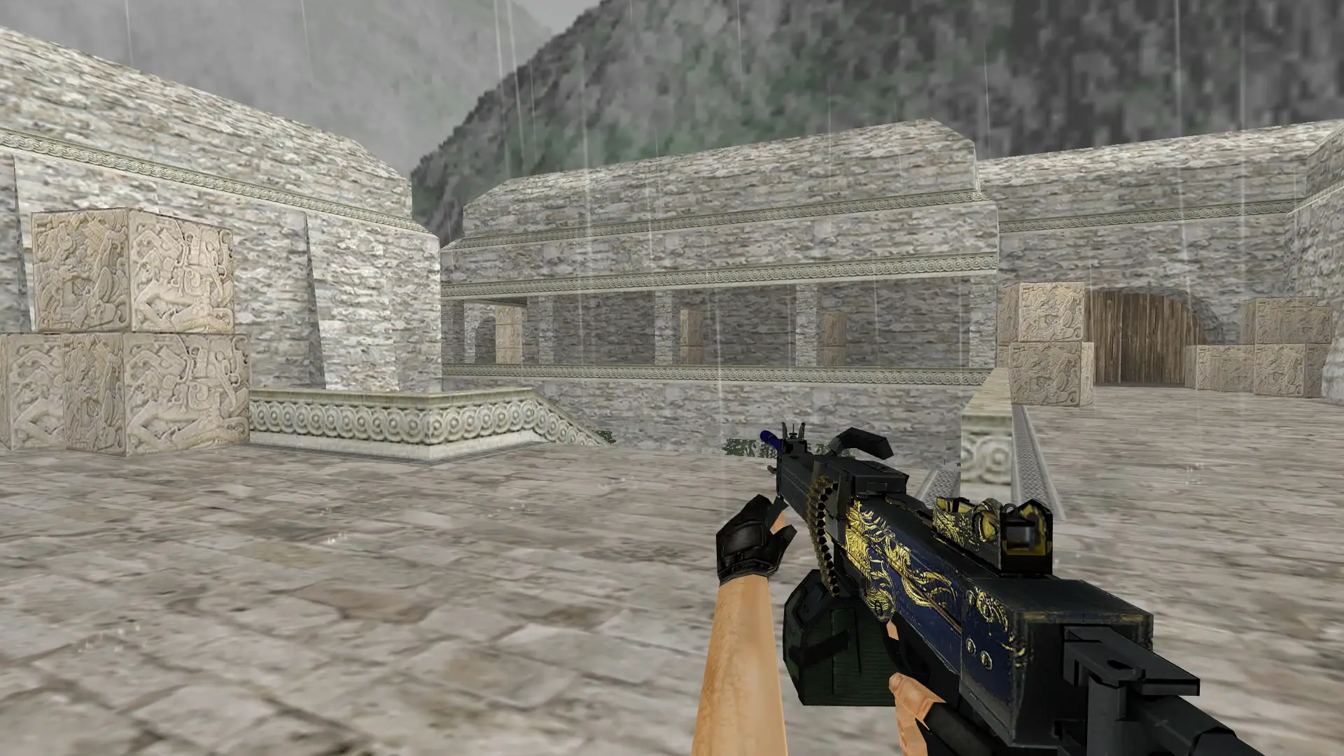 Negev | Man-o'-war — de_aztec (first person)