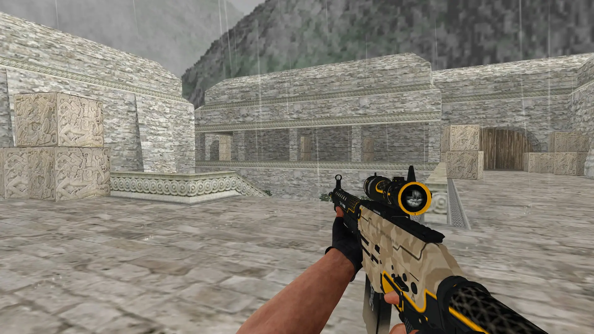 SG 553 Triarch — de_aztec (first person)