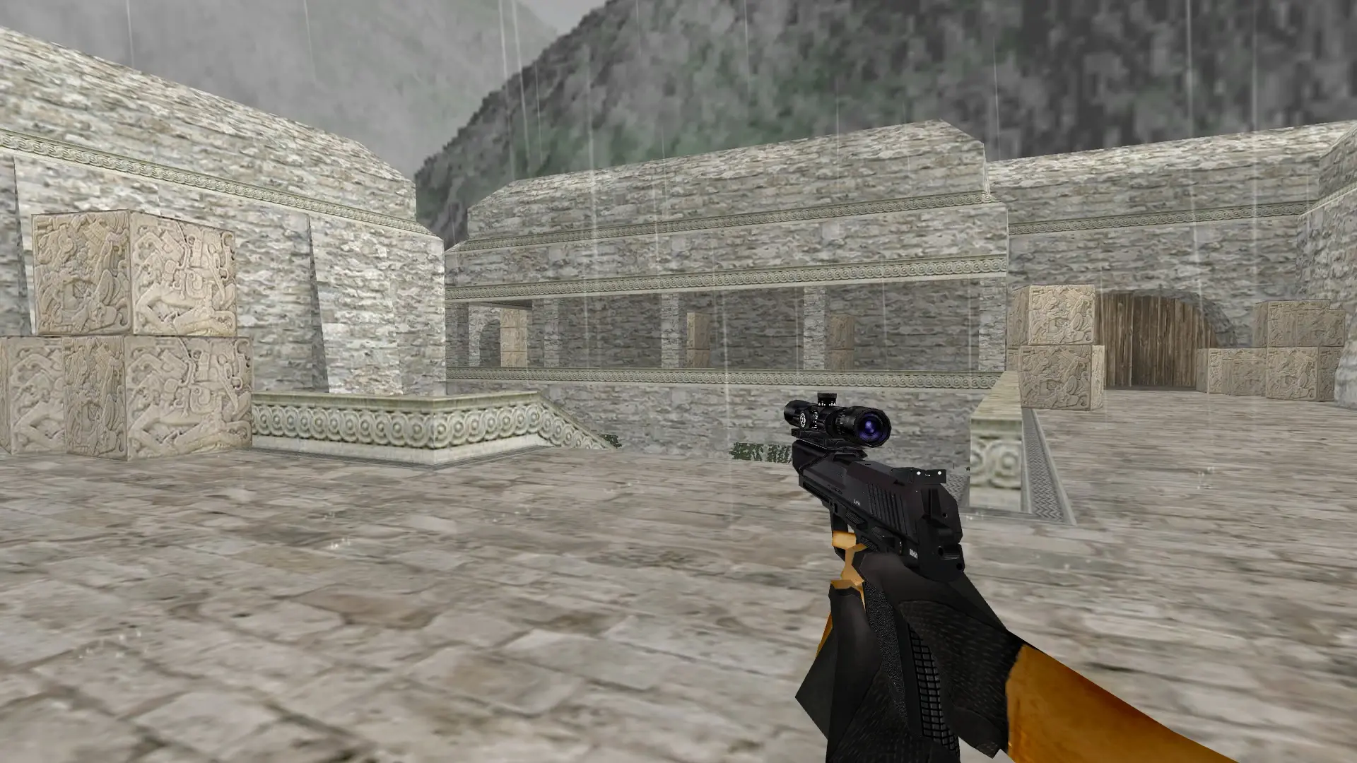 USP with Scope — de_aztec (first person)