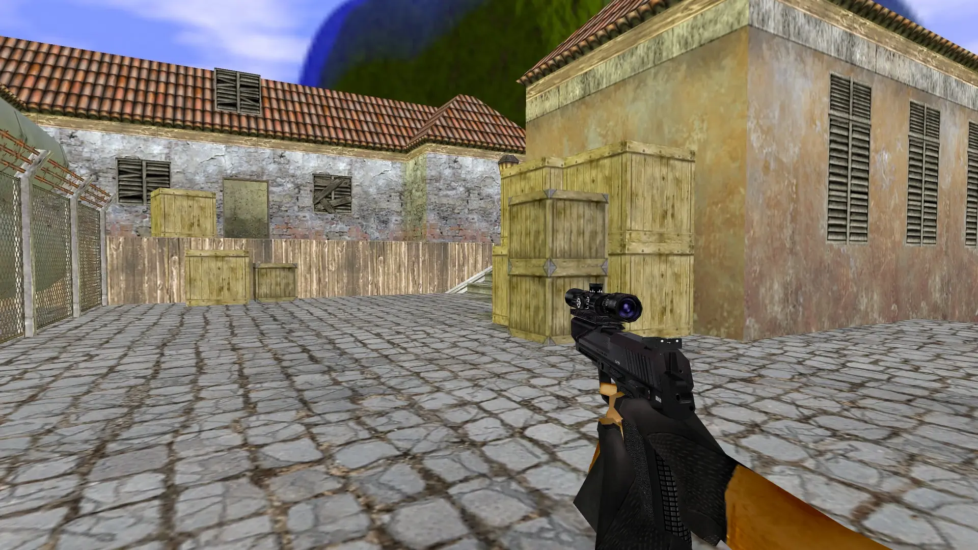 USP with Scope — de_inferno (first person)