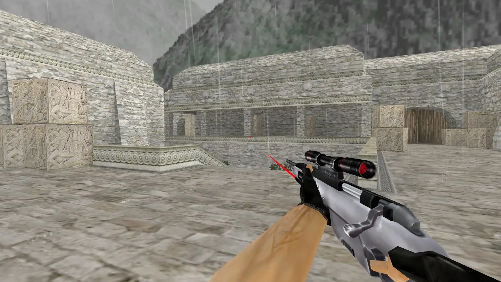 Scout with Laser Sight — de_aztec (first person)