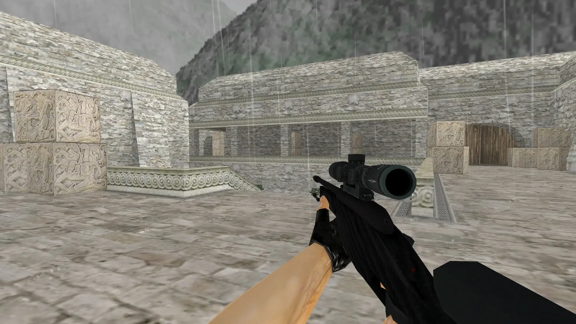 SSG 08 Carbon Fiber — de_aztec (first person)
