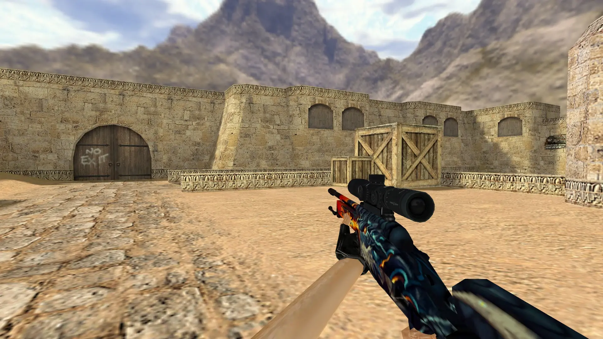 SSG 08 Dragonfire — de_dust2 (first person)