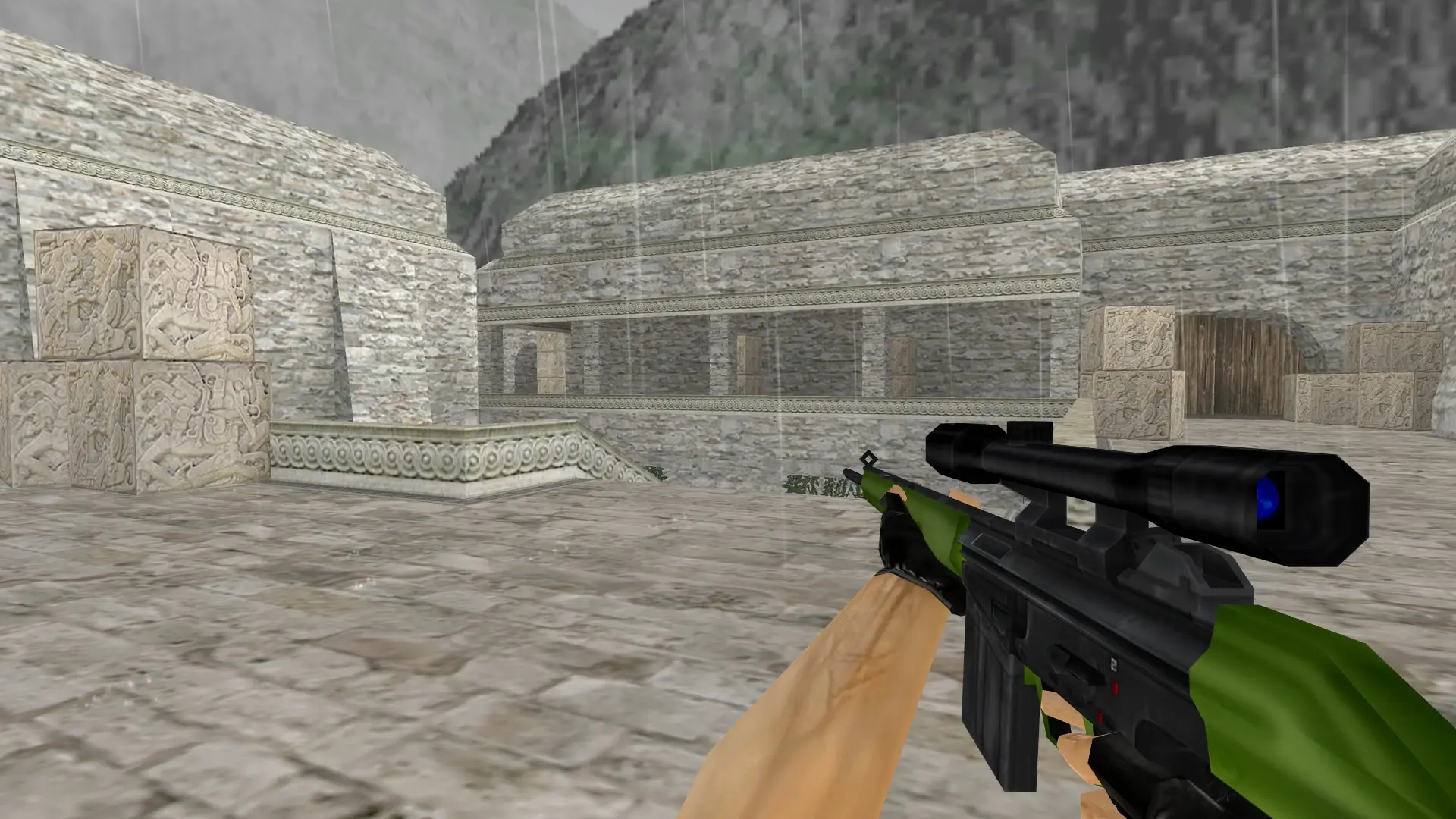 G3SG1 Olive — de_aztec (first person)