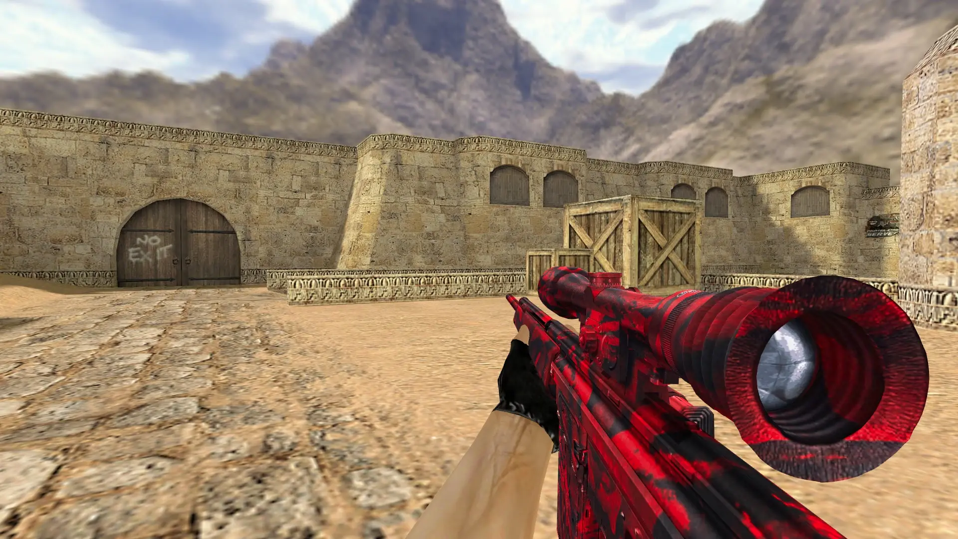 G3SG1 in Red Camo — de_dust2 (first person)