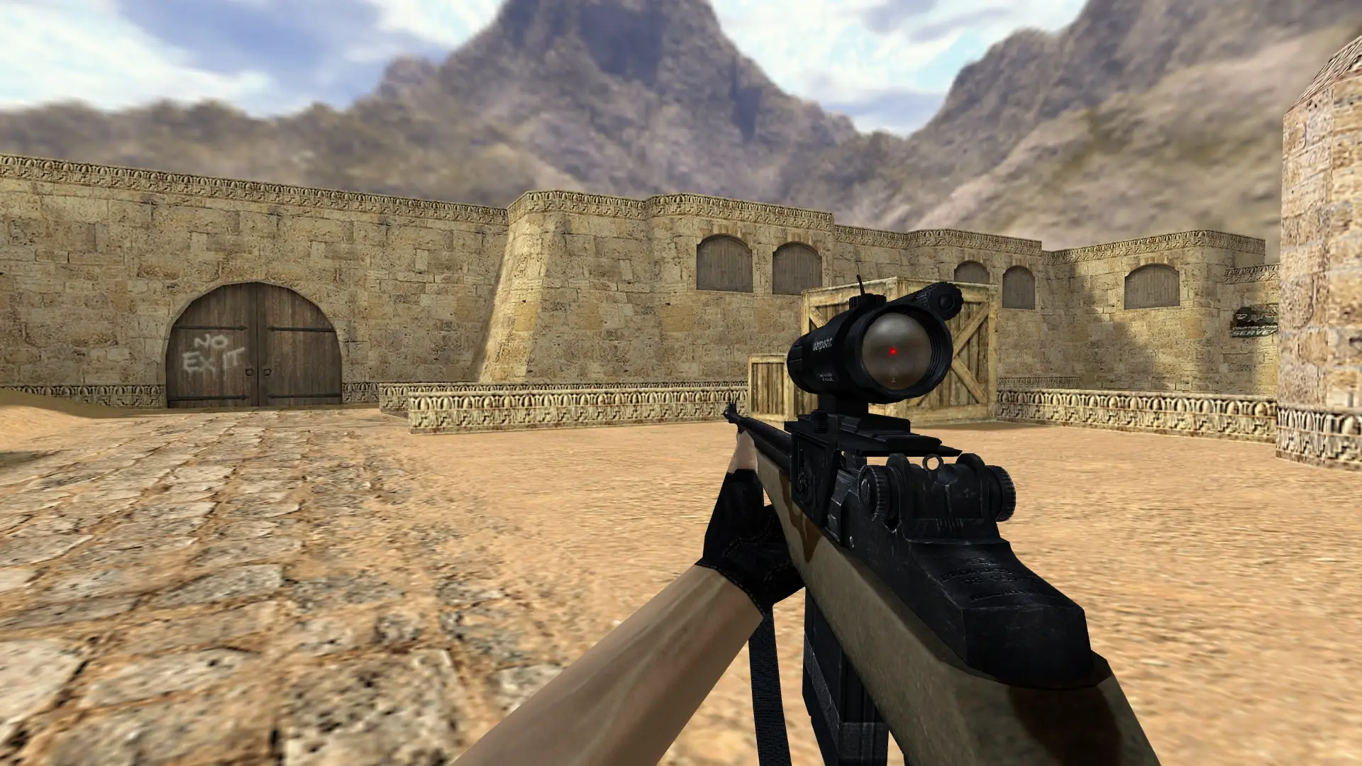 M14 — de_dust2 (first person)