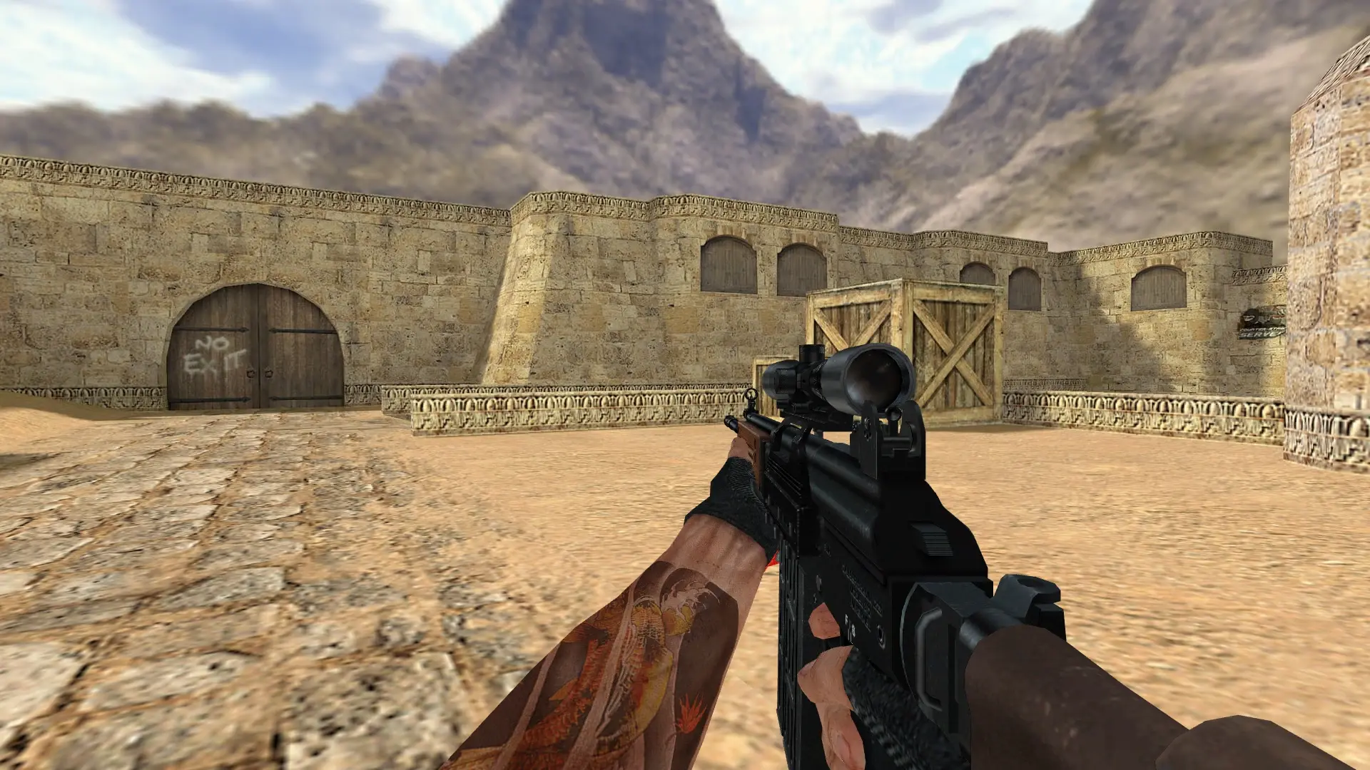 Scoped Galil — de_dust2 (first person)