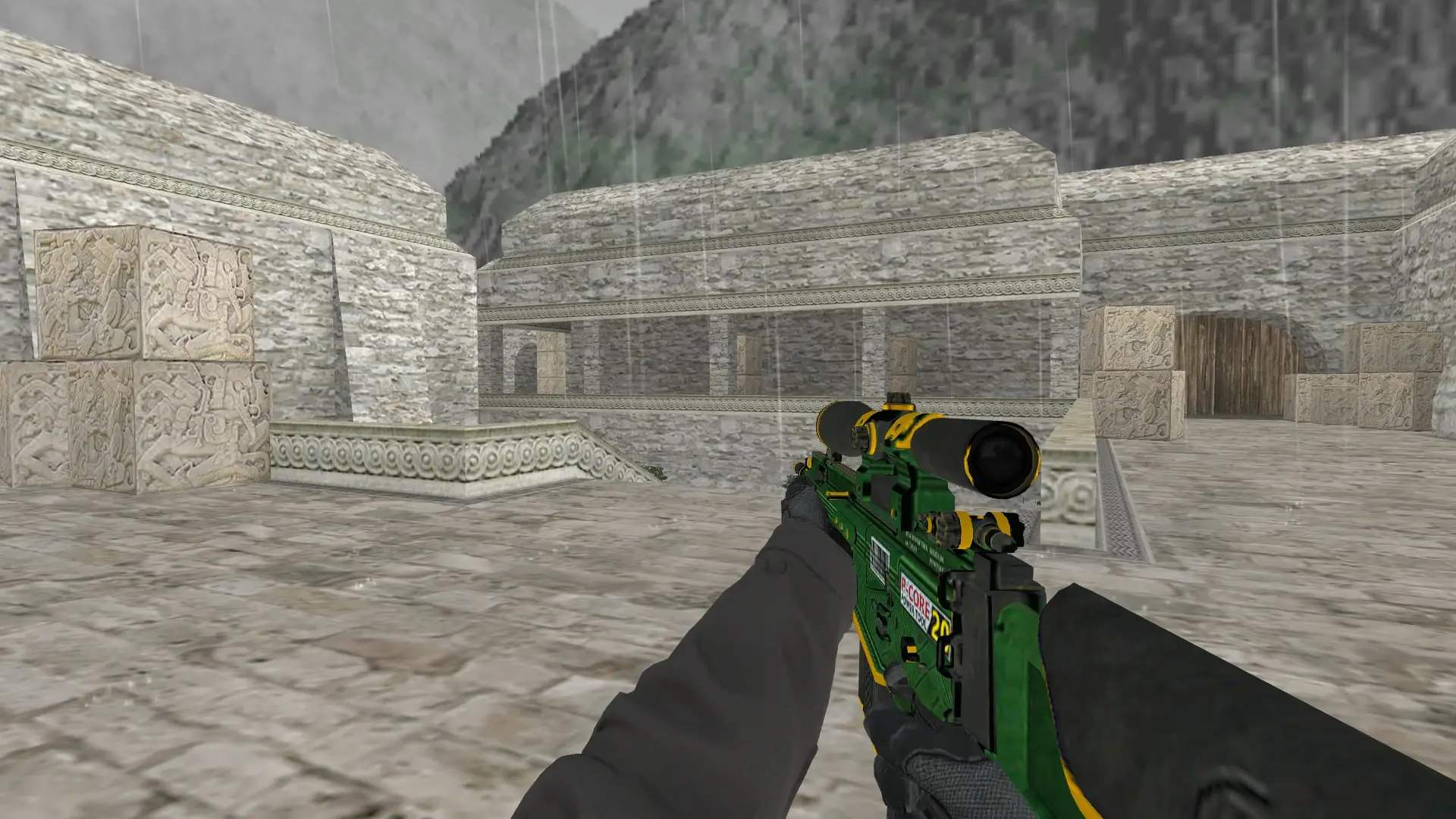 SCAR-20 | Powercore — de_aztec (first person)
