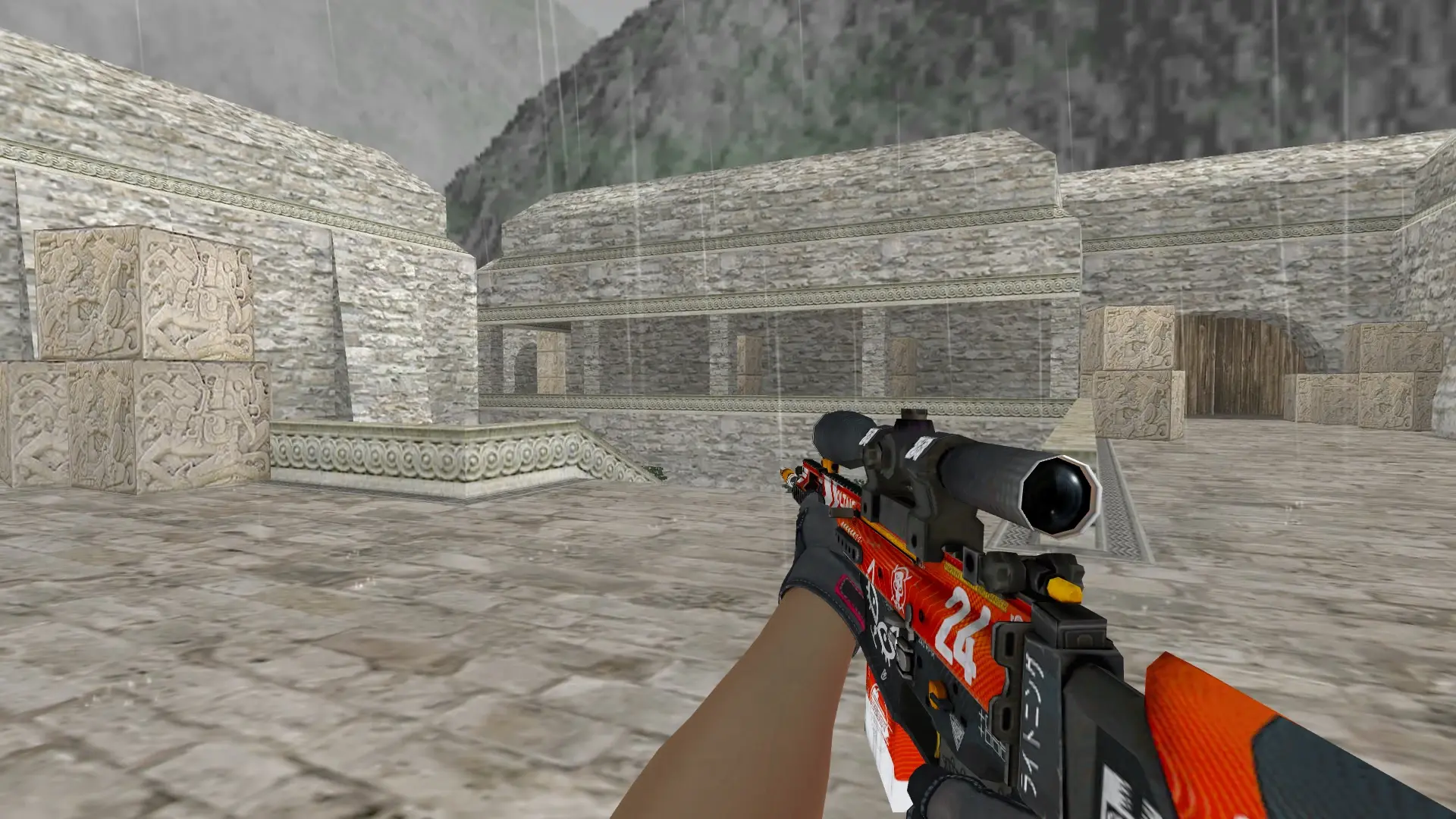 SG 550 Bloodsport — de_aztec (first person)
