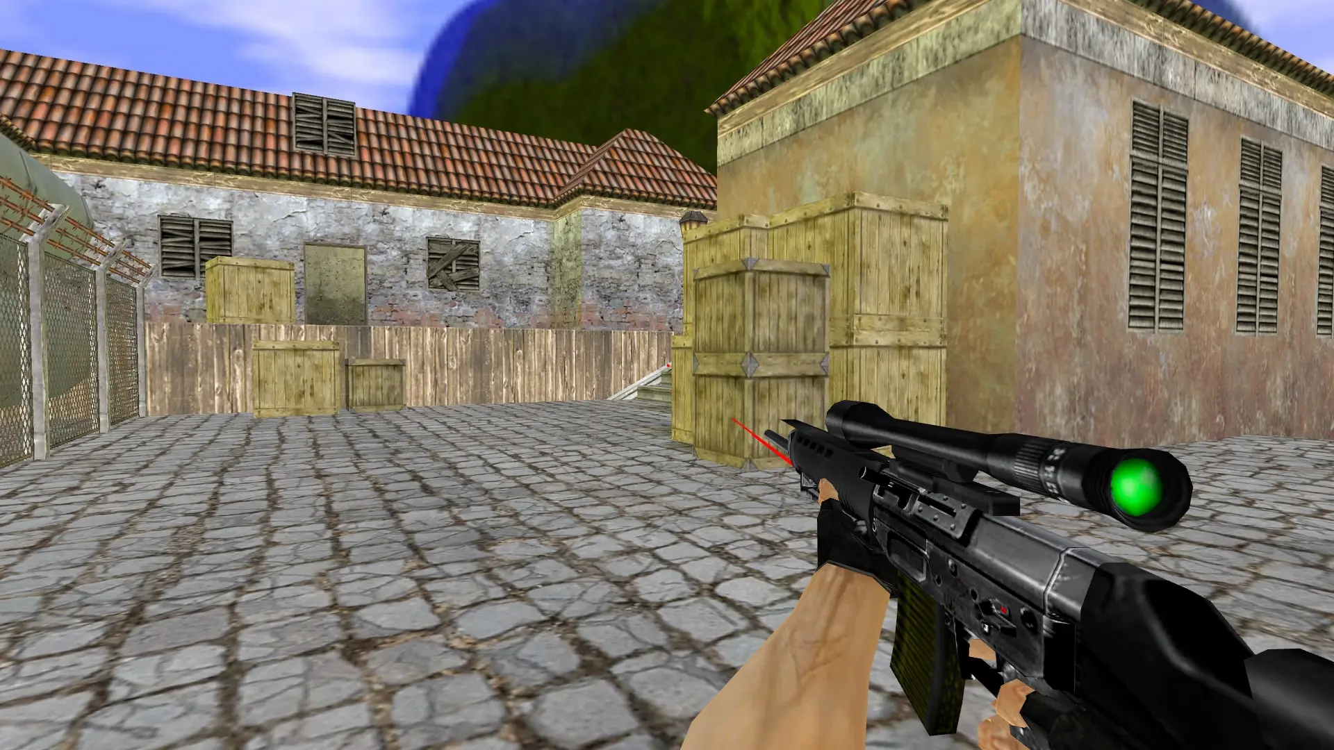 SG 550 with a laser sight — de_inferno (first person)
