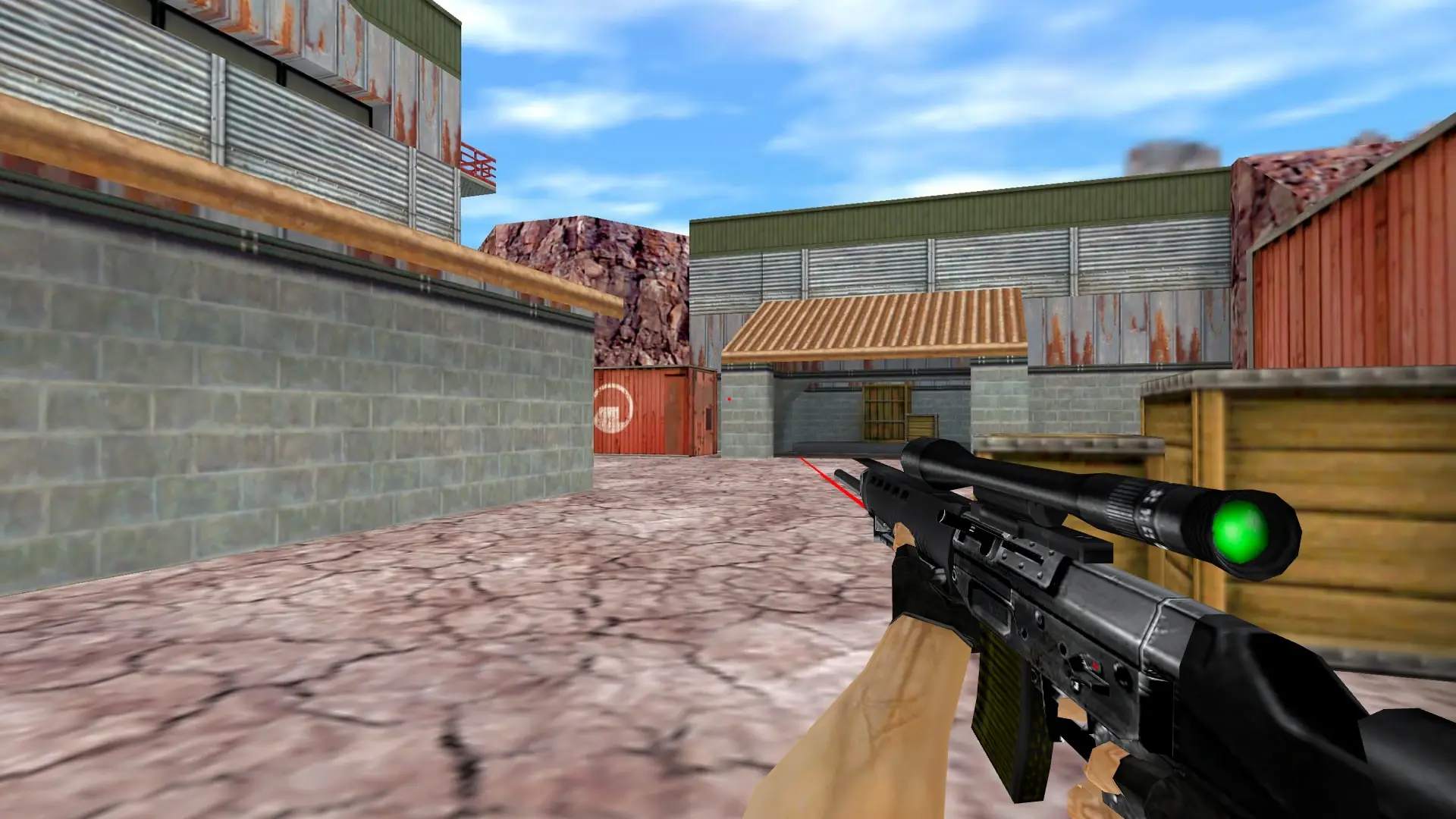 SG 550 with a laser sight — de_nuke (first person)