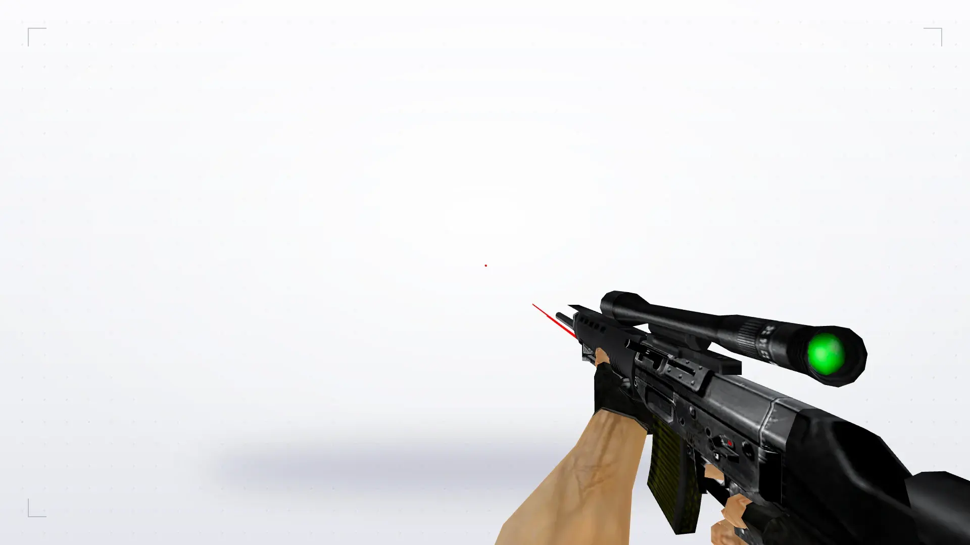 SG 550 with a laser sight — first person