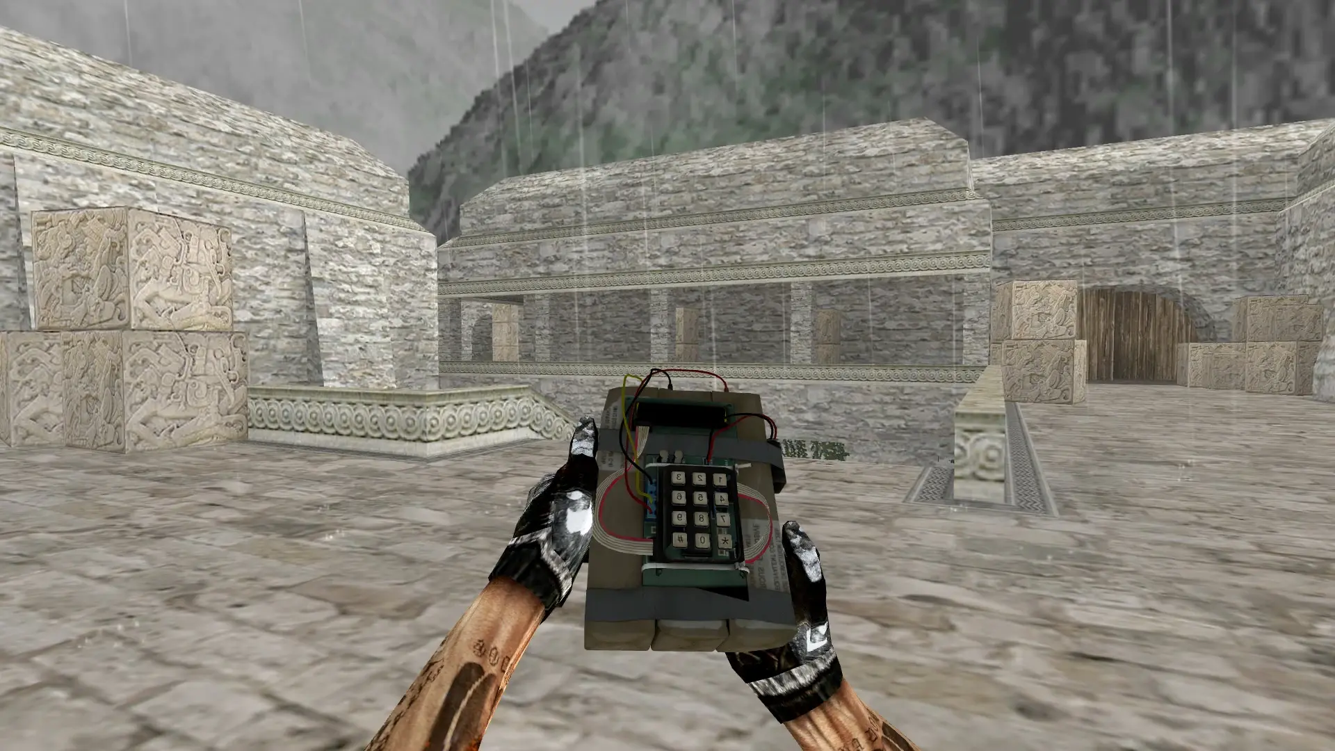 CS:GO C4 on Custom Arms — de_aztec (first person)