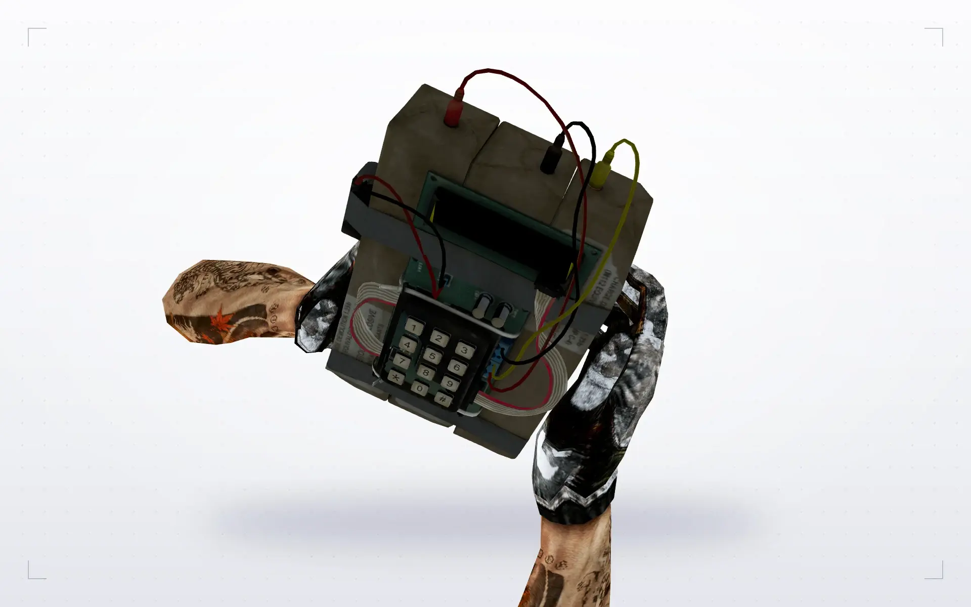 CS:GO C4 on Custom Arms — top view