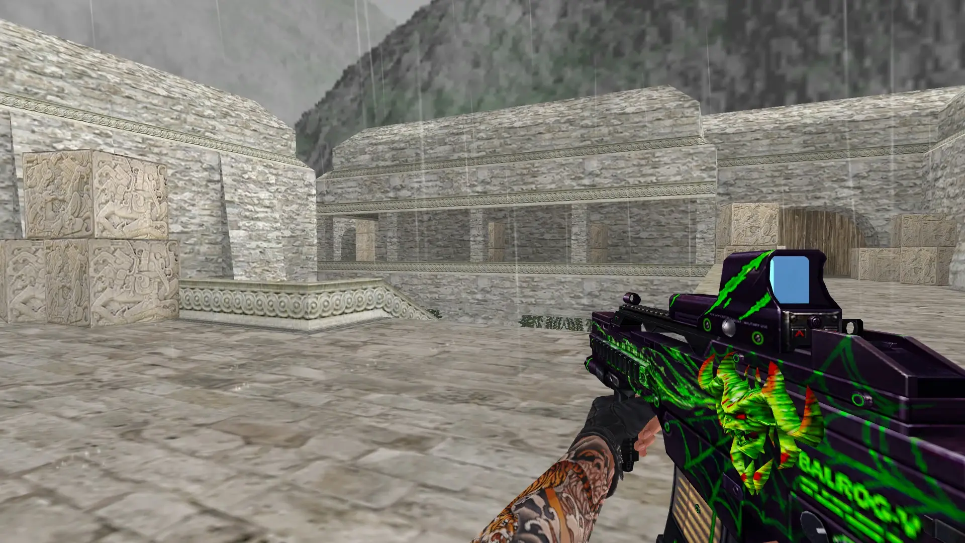 AUG — Balrog Poison Weapon Pack — de_aztec (first person)
