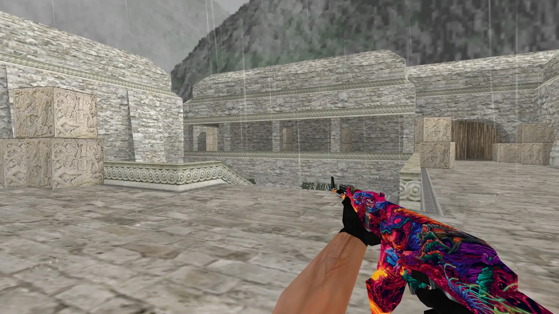 AK-47 — Hyper Beast Weapon Pack — de_aztec (first person)