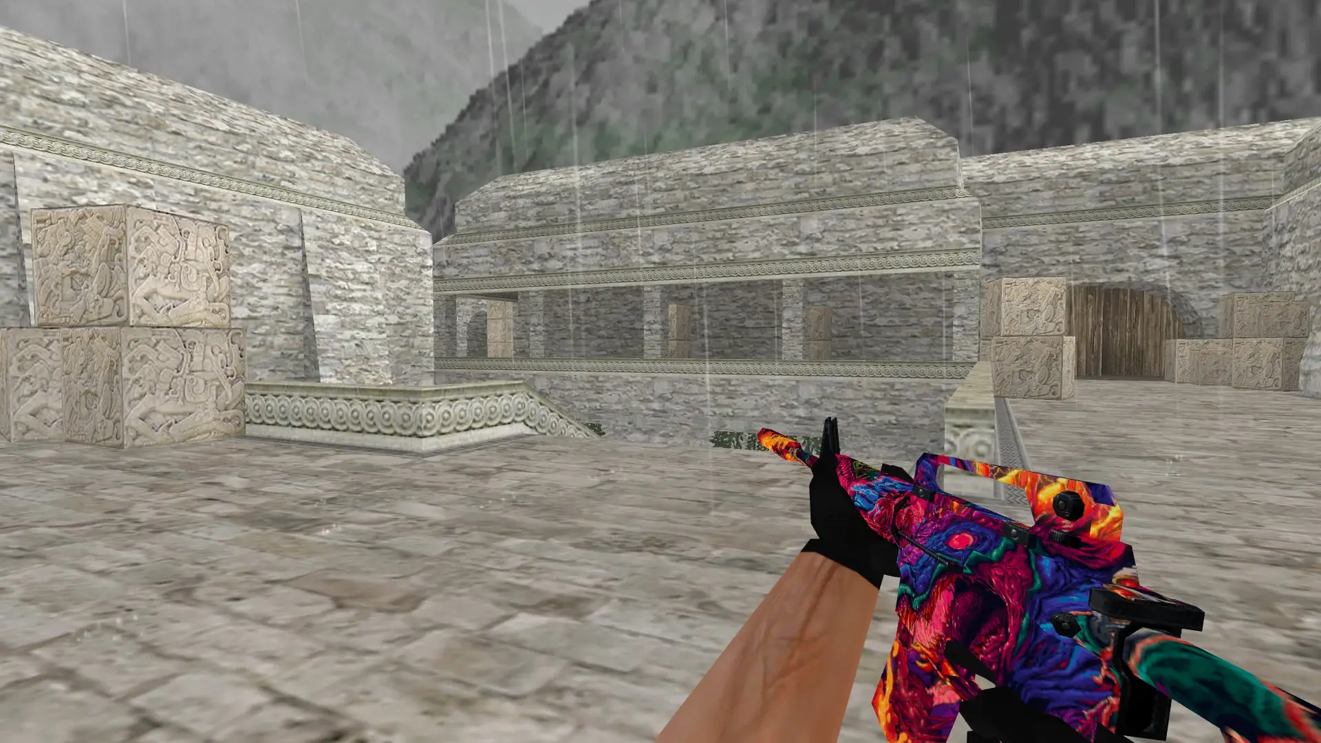 M4A1 — Hyper Beast Weapon Pack — de_aztec (first person)