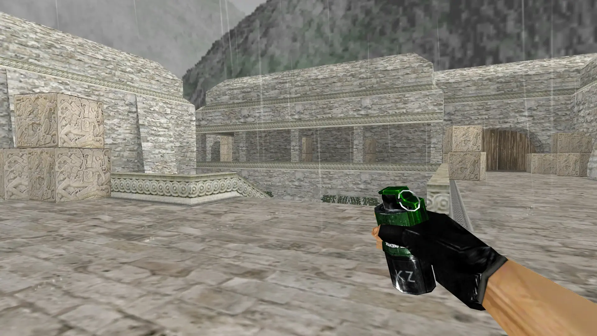 Smoke Grenade — KZ The Electro Weapon Pack — de_aztec (first person)
