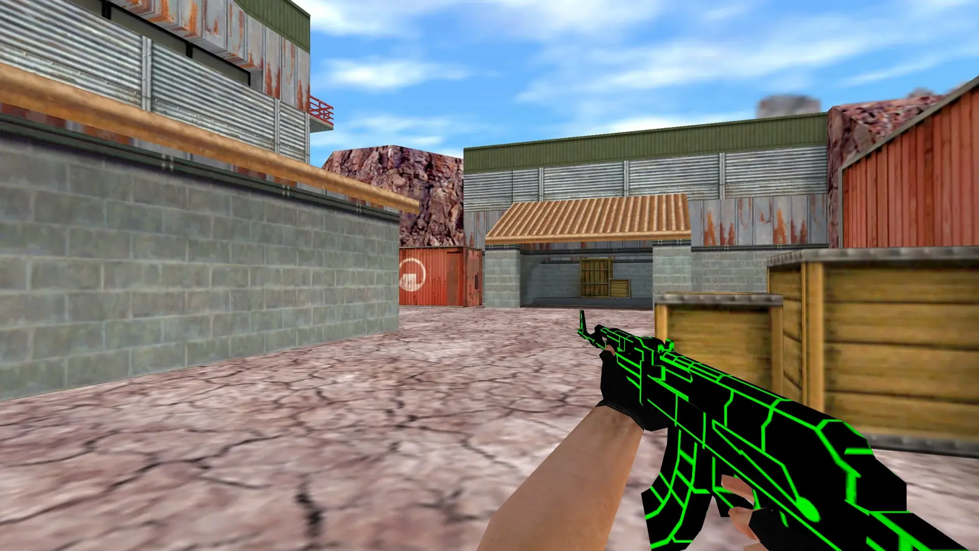 AK-47: Greenlines Weapon Set — de_nuke (first person)