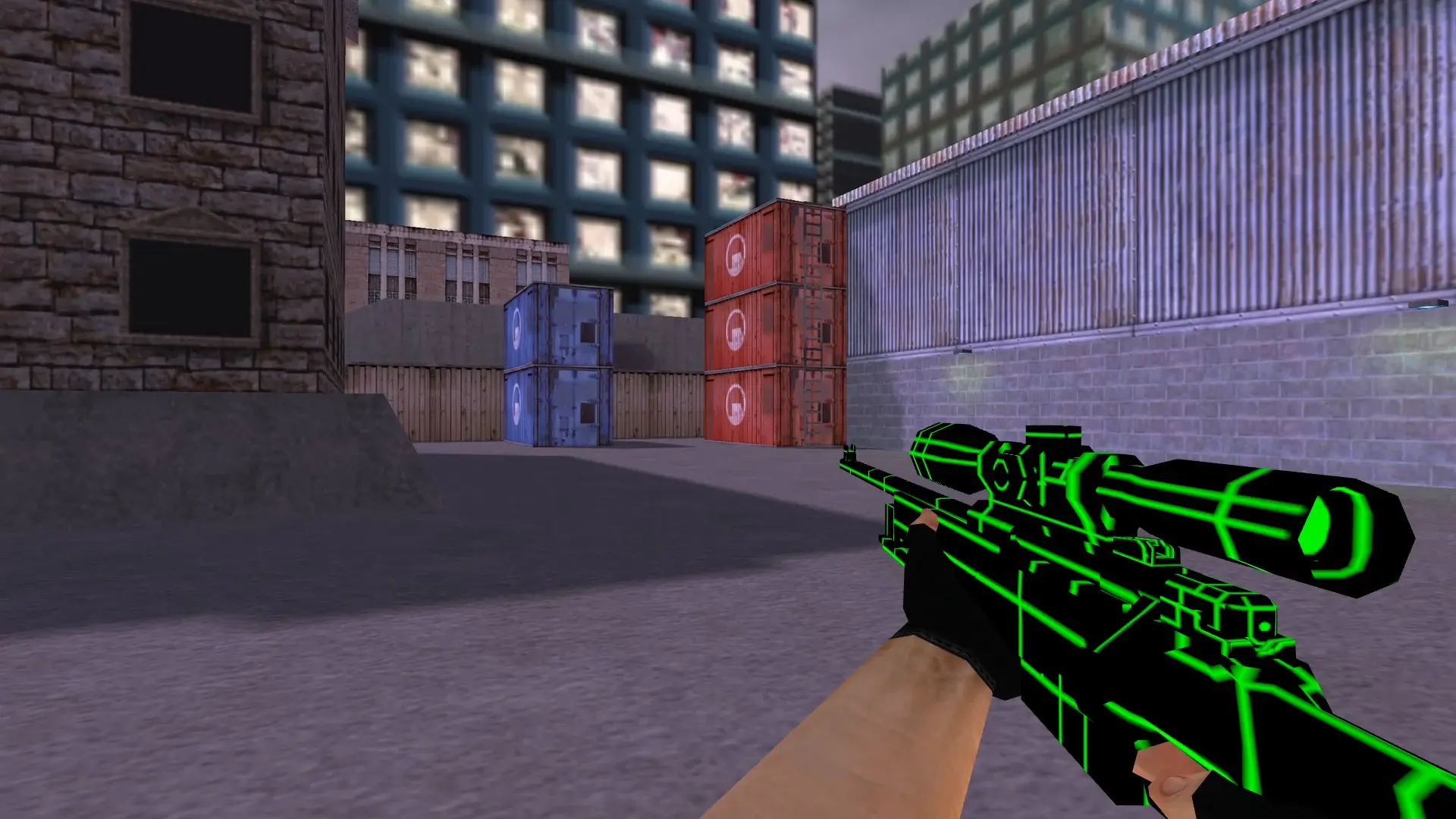 AWP: Greenlines Weapon Set — cs_assault (first person)