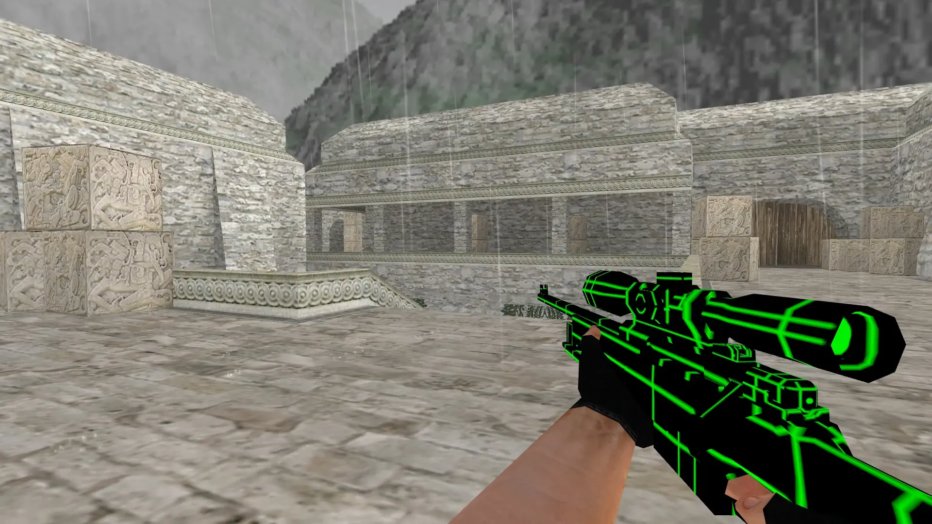 AWP: Greenlines Weapon Set — de_aztec (first person)