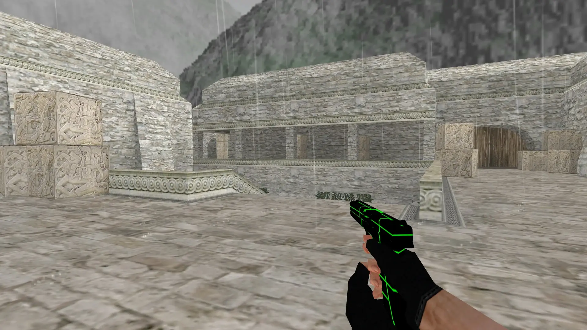 Glock-18: Greenlines Weapon Set — de_aztec (first person)