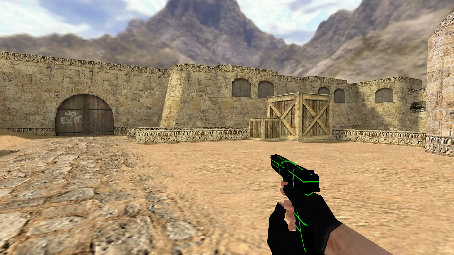 Glock-18: Greenlines Weapon Set — de_dust2 (first person)