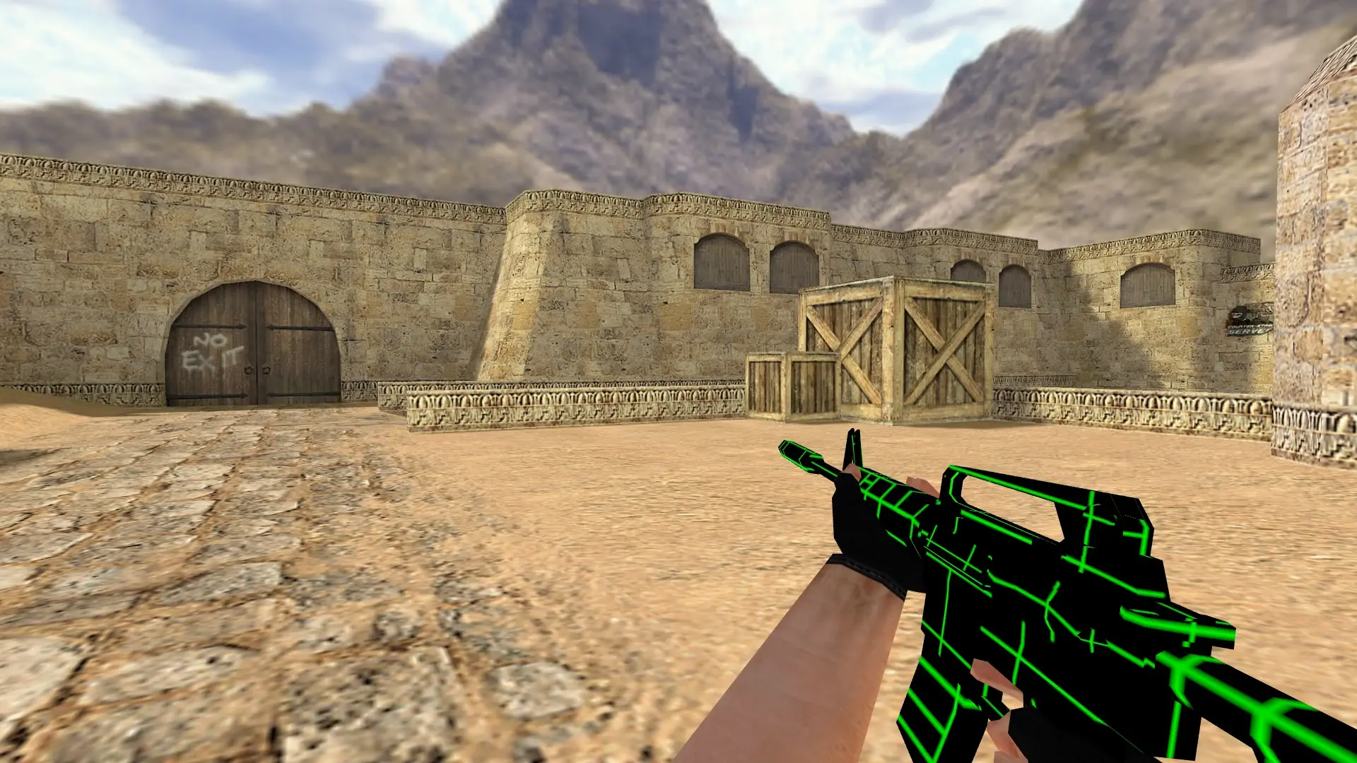 M4A1: Greenlines Weapon Set — de_dust2 (first person)