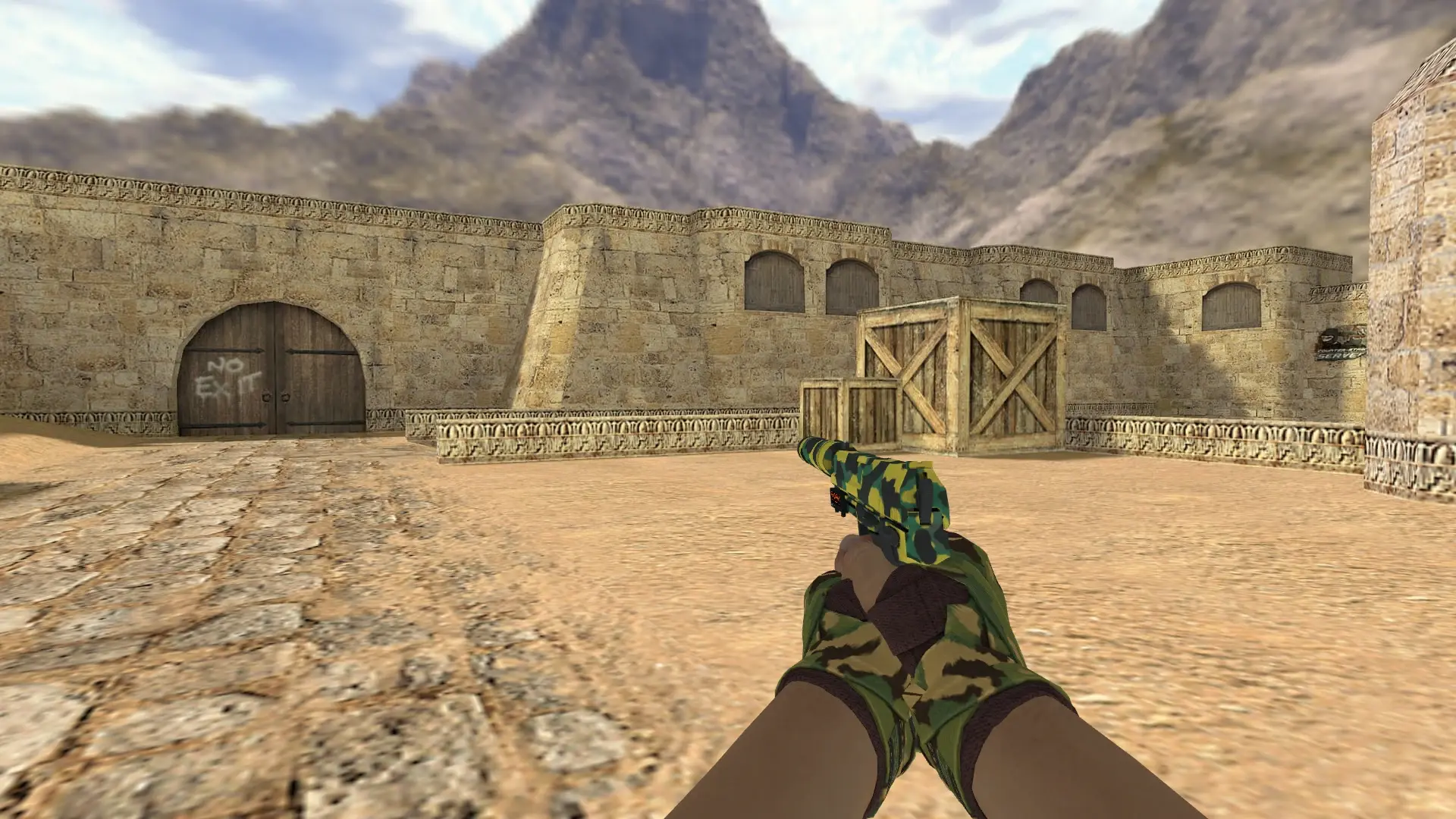 USP: Hand Wraps Arboreal — de_dust2 (first person)
