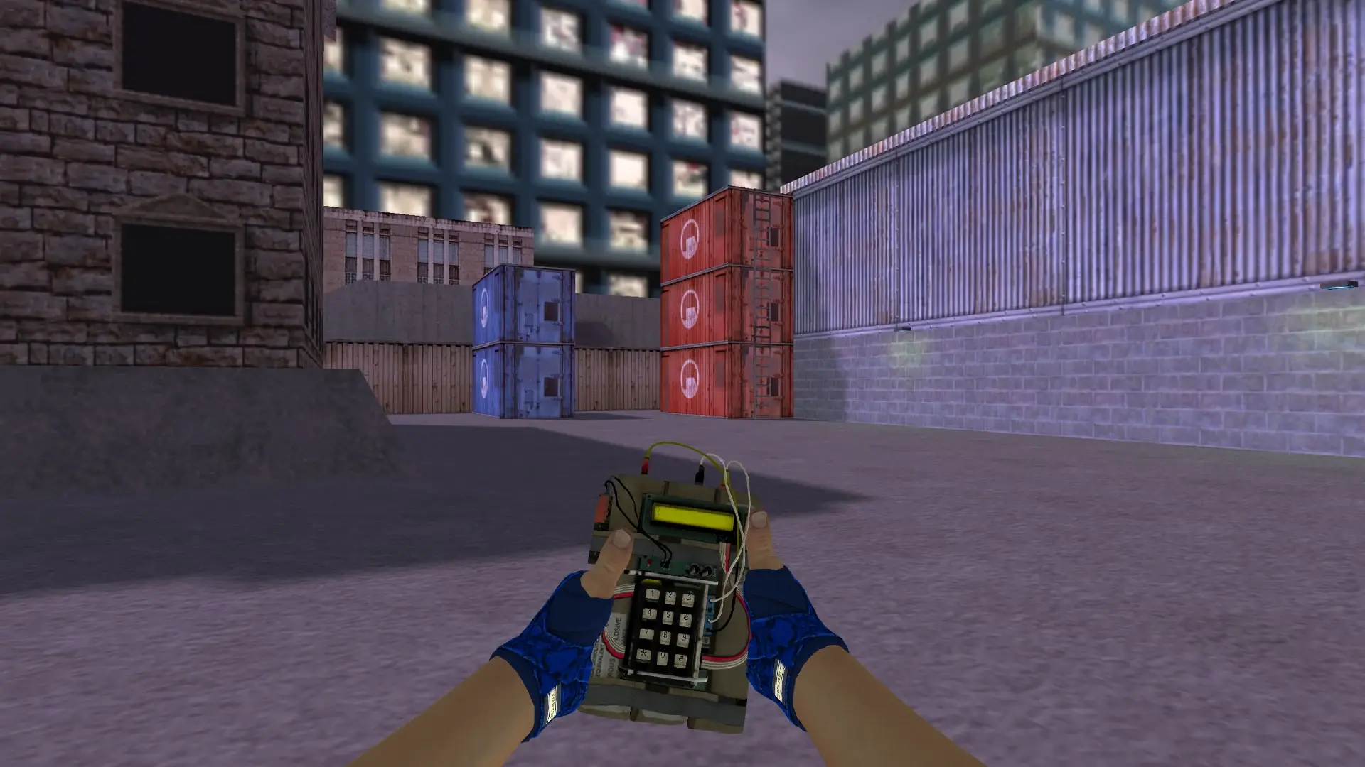 C4: Hand Wraps Cobalt Skulls Pack — cs_assault (first person)
