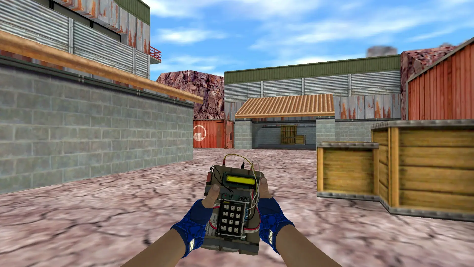C4: Hand Wraps Cobalt Skulls Pack — de_nuke (first person)