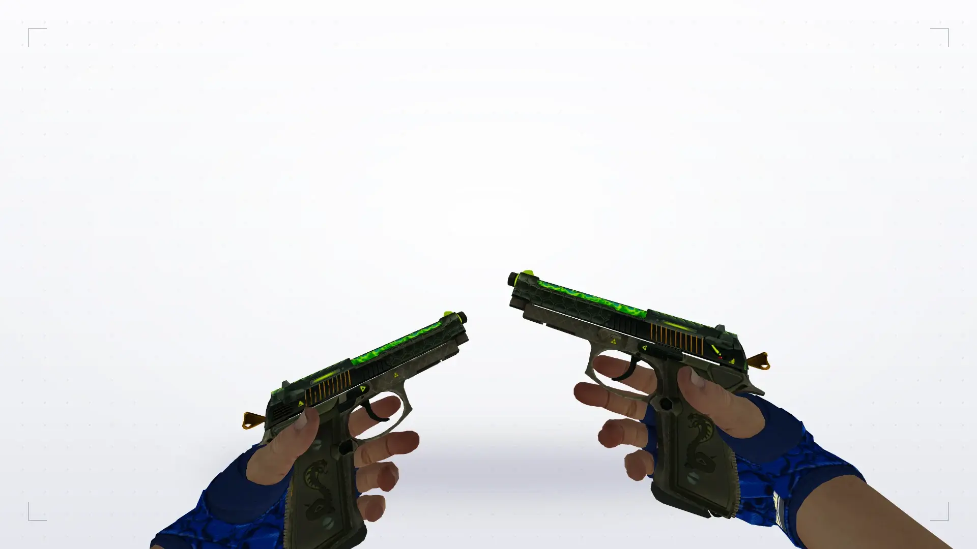 Dual Berettas: Hand Wraps Cobalt Skulls Pack — first person