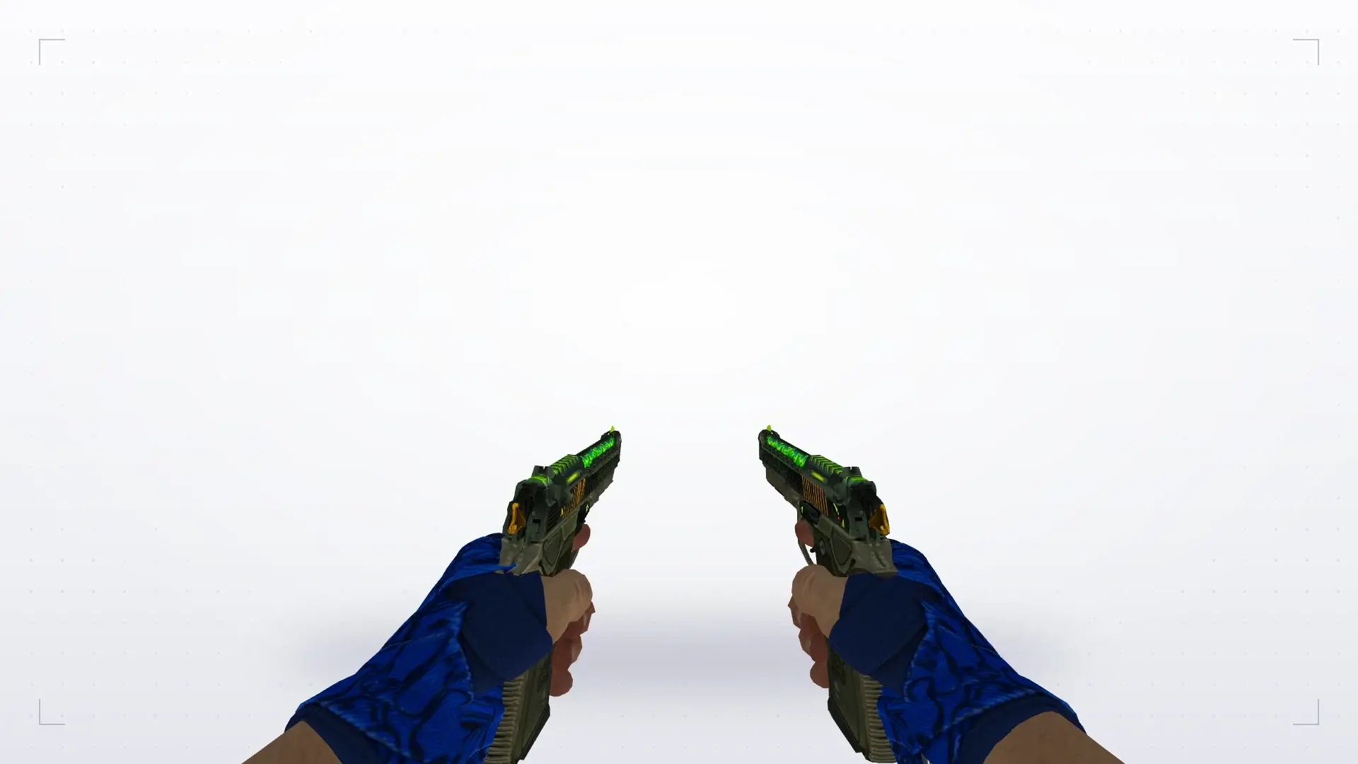 Dual Berettas: Hand Wraps Cobalt Skulls Pack — first person