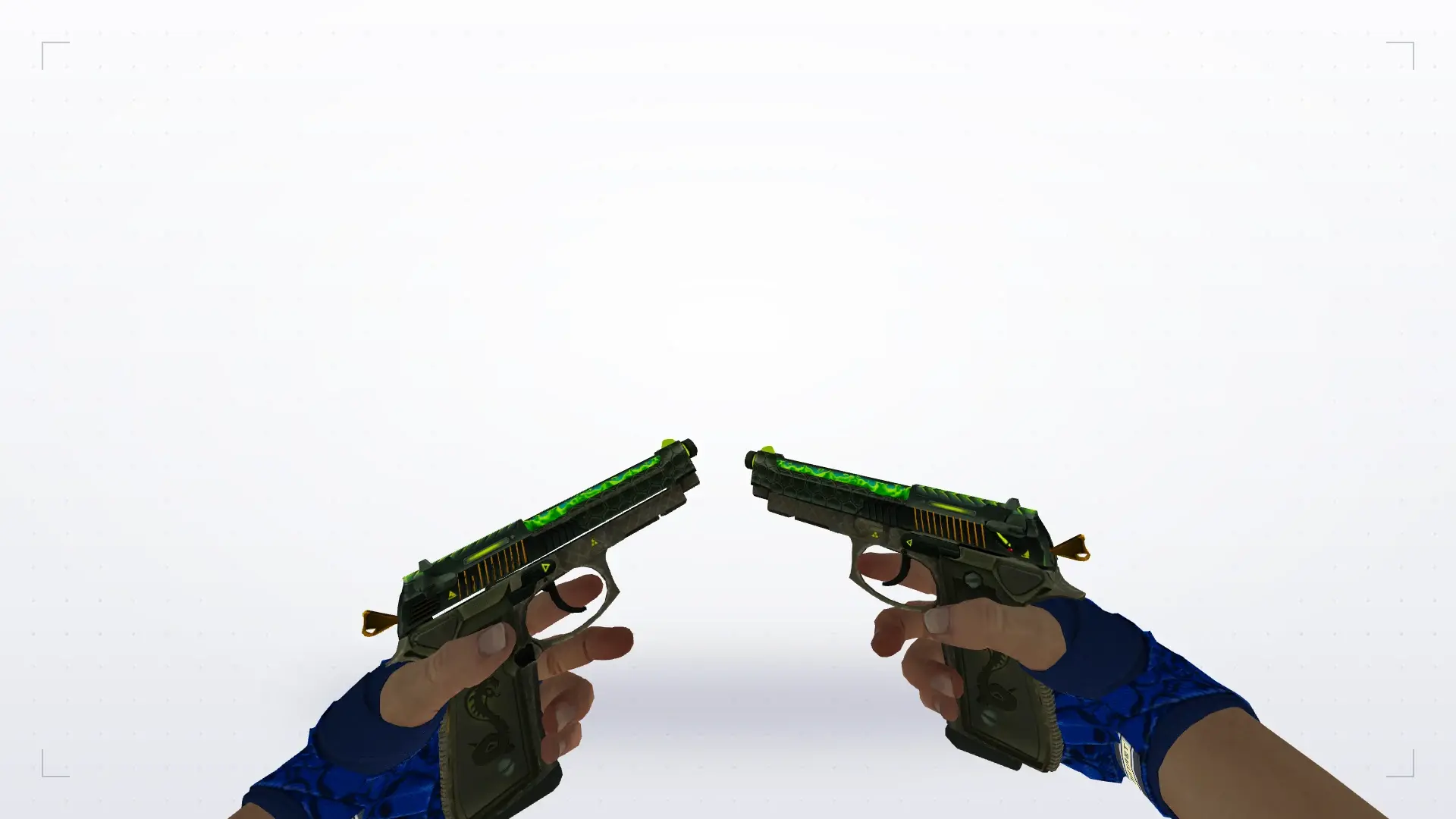 Dual Berettas: Hand Wraps Cobalt Skulls Pack — first person