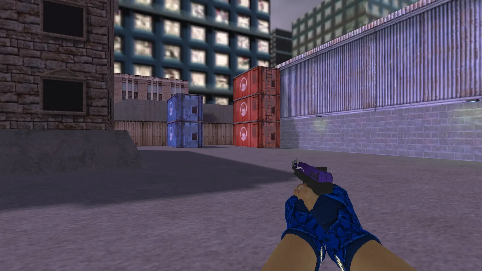 Five-SeveN: Hand Wraps Cobalt Skulls Pack — cs_assault (first person)