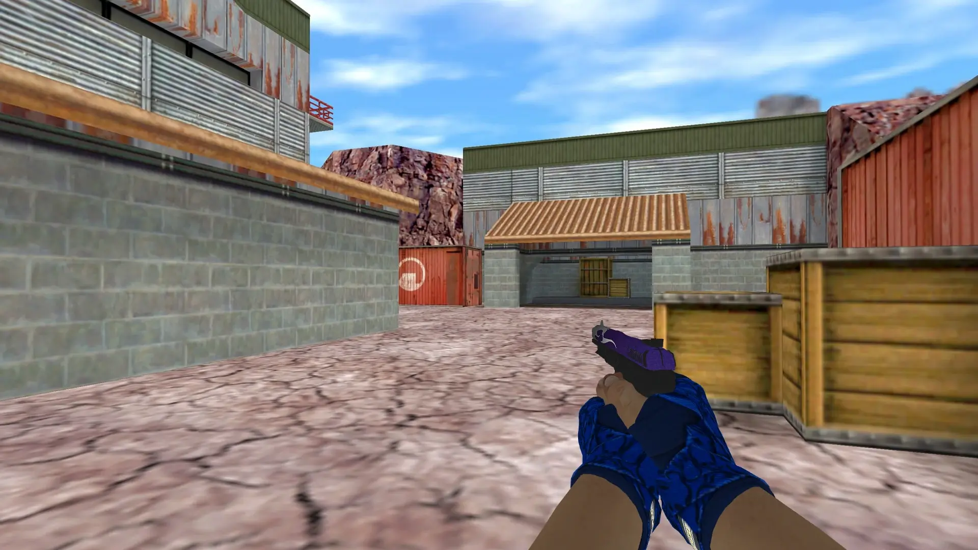 Five-SeveN: Hand Wraps Cobalt Skulls Pack — de_nuke (first person)