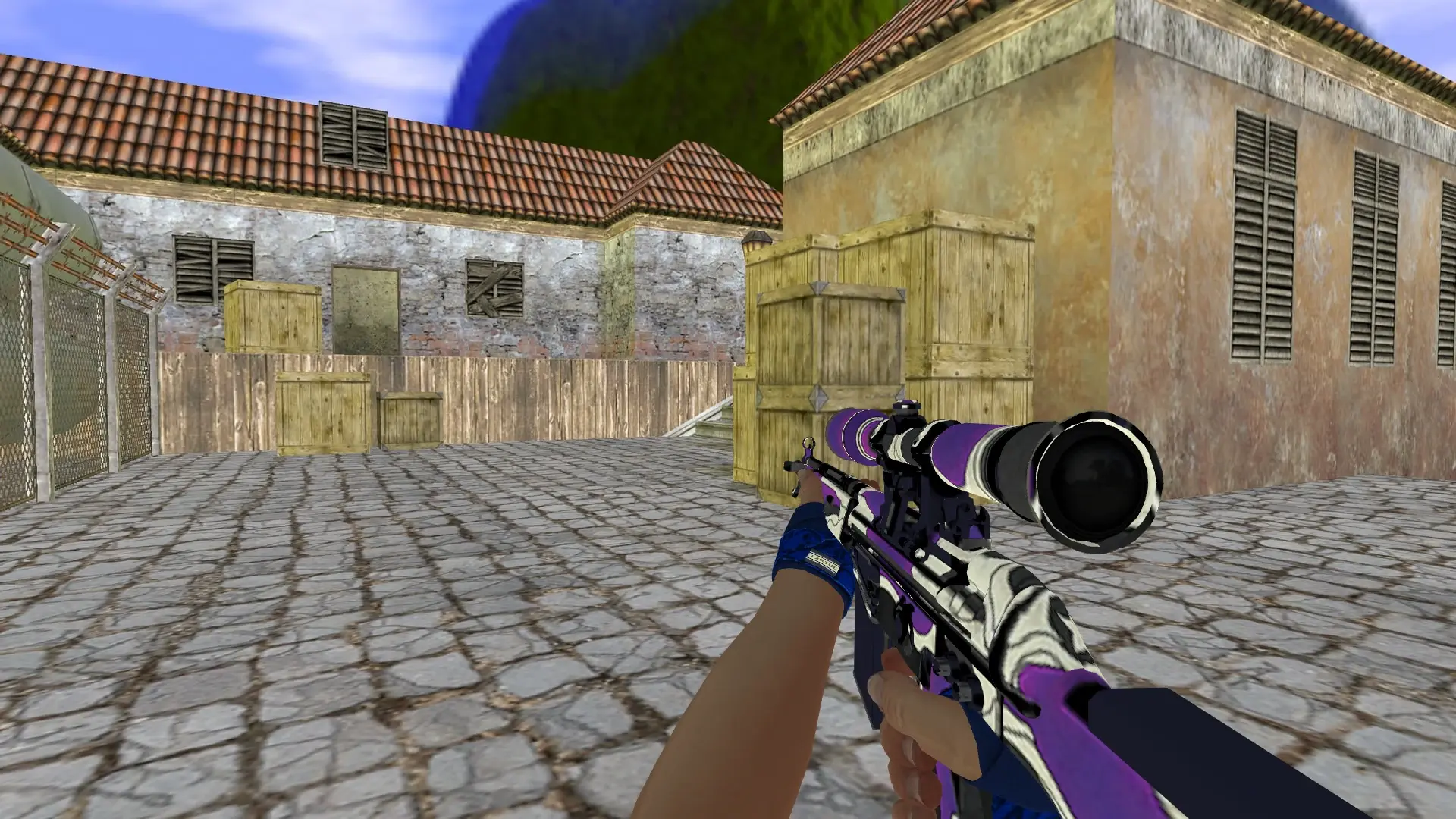 G3SG1: Hand Wraps Cobalt Skulls Pack — de_inferno (first person)