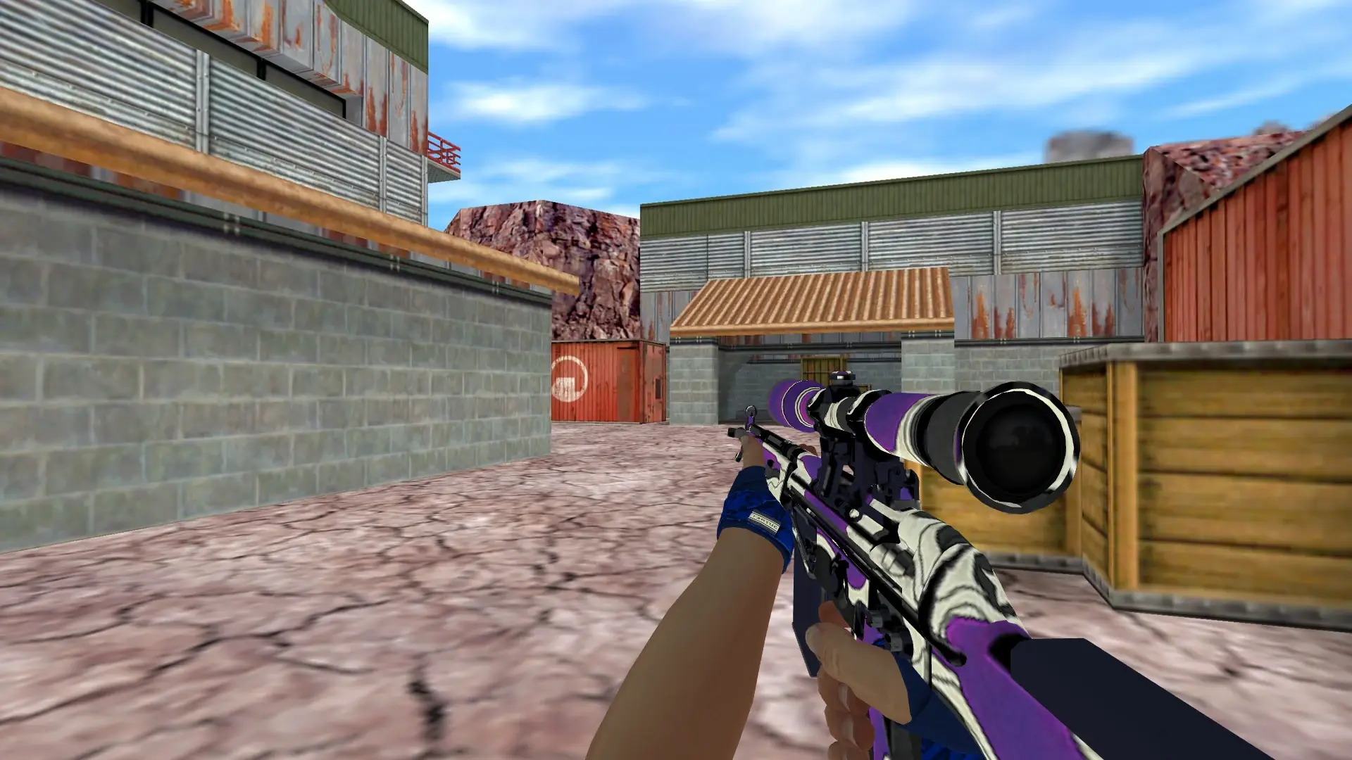 G3SG1: Hand Wraps Cobalt Skulls Pack — de_nuke (first person)
