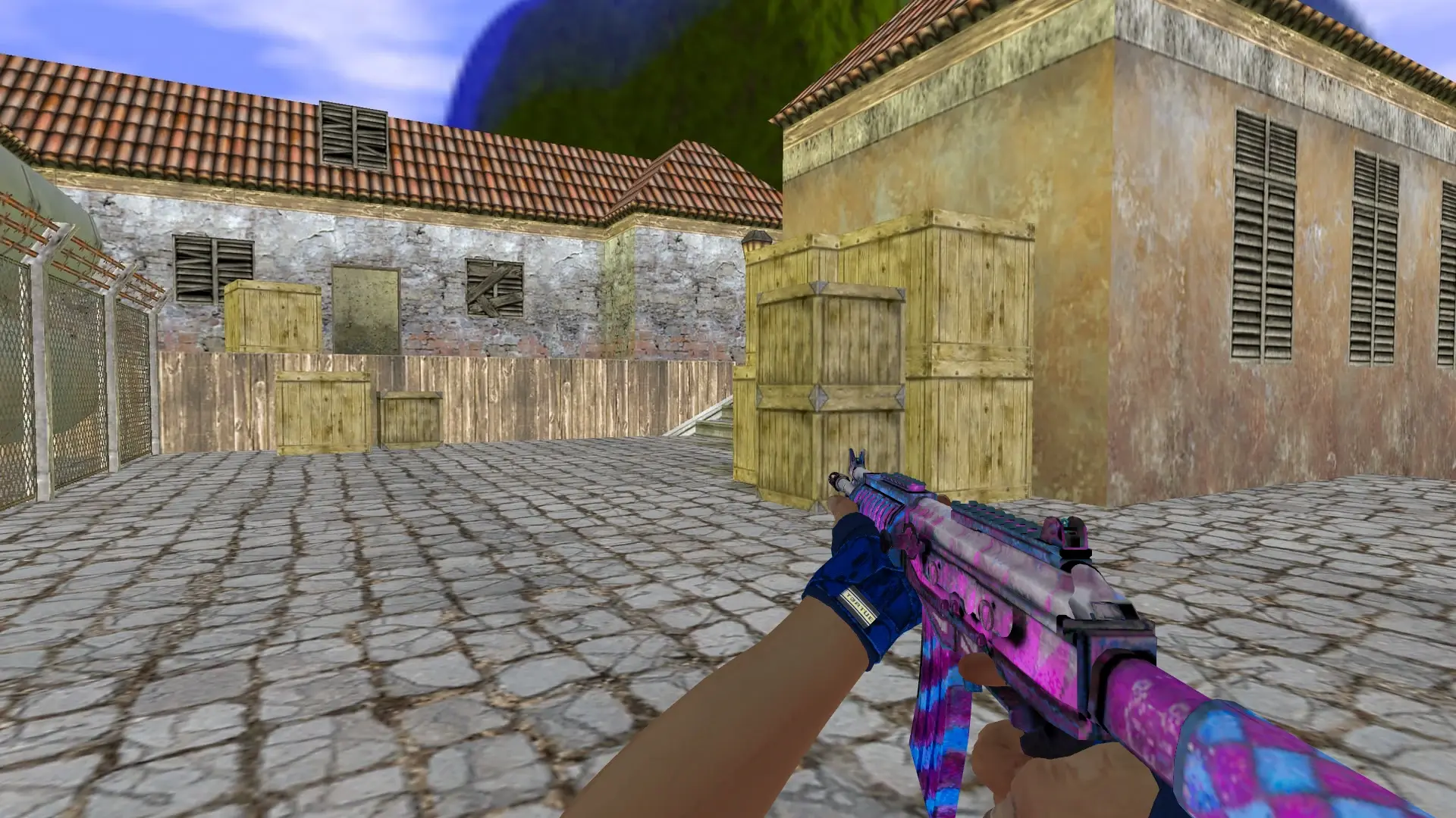 Galil: Hand Wraps Cobalt Skulls Pack — de_inferno (first person)