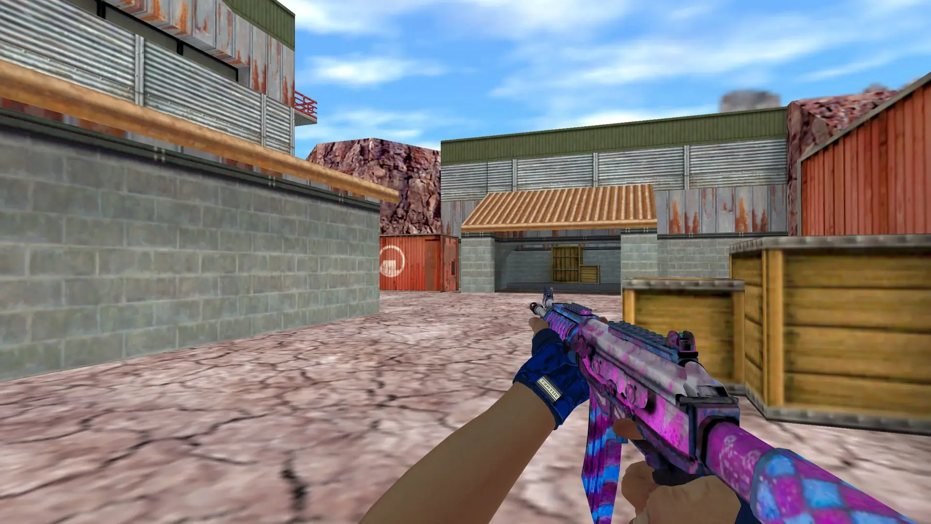Galil: Hand Wraps Cobalt Skulls Pack — de_nuke (first person)