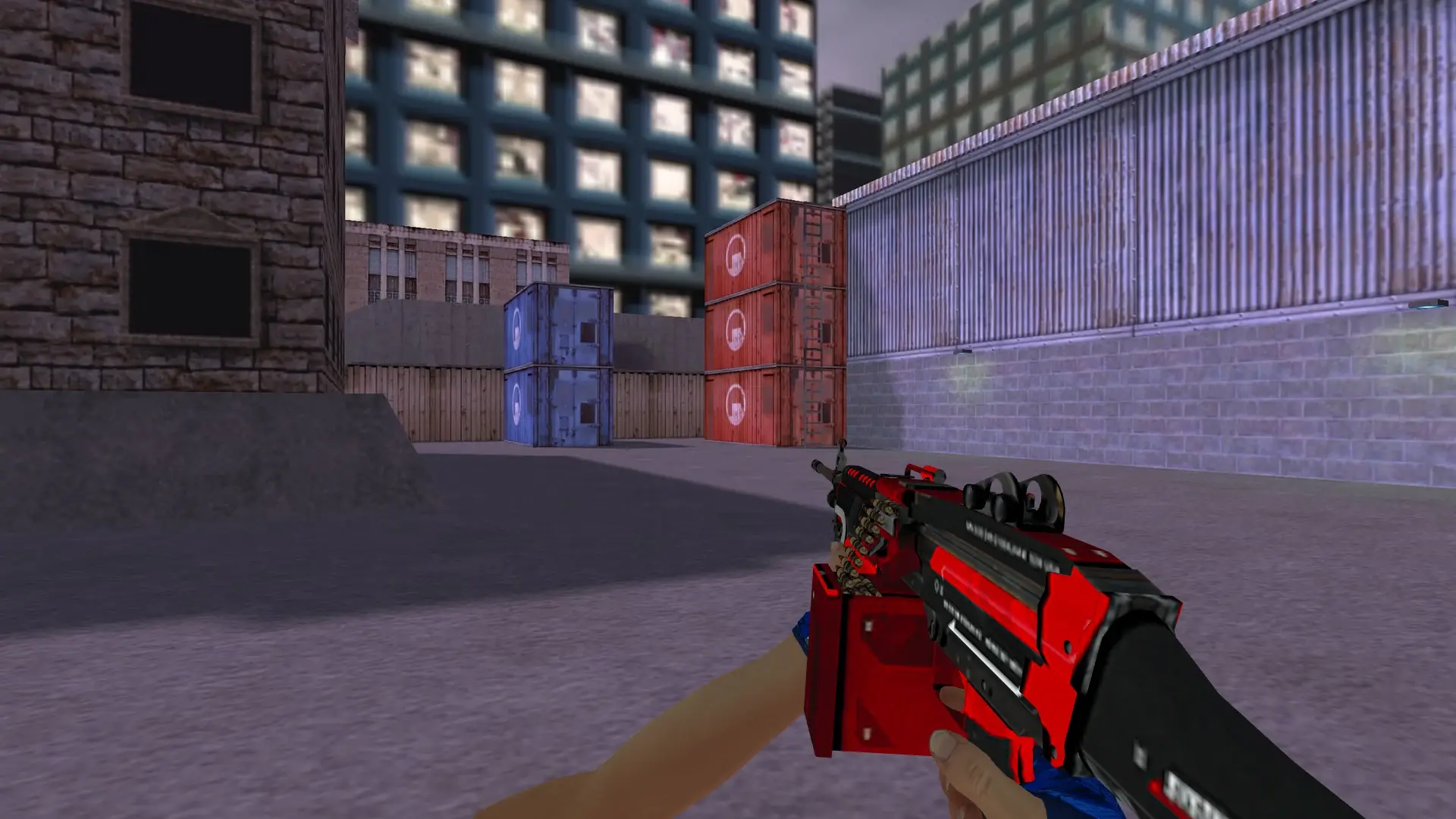 M249: Hand Wraps Cobalt Skulls Pack — cs_assault (first person)