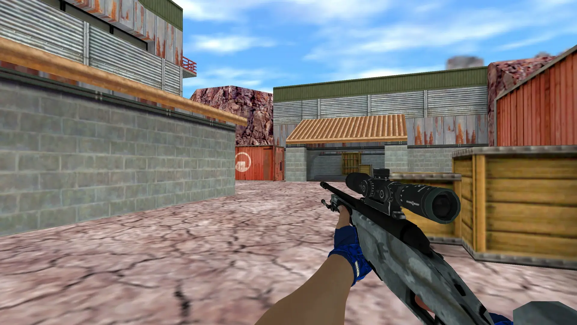 Scout: Hand Wraps Cobalt Skulls Pack — de_nuke (first person)