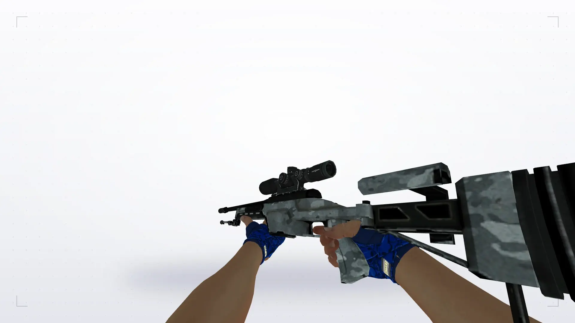 Scout: Hand Wraps Cobalt Skulls Pack — first person