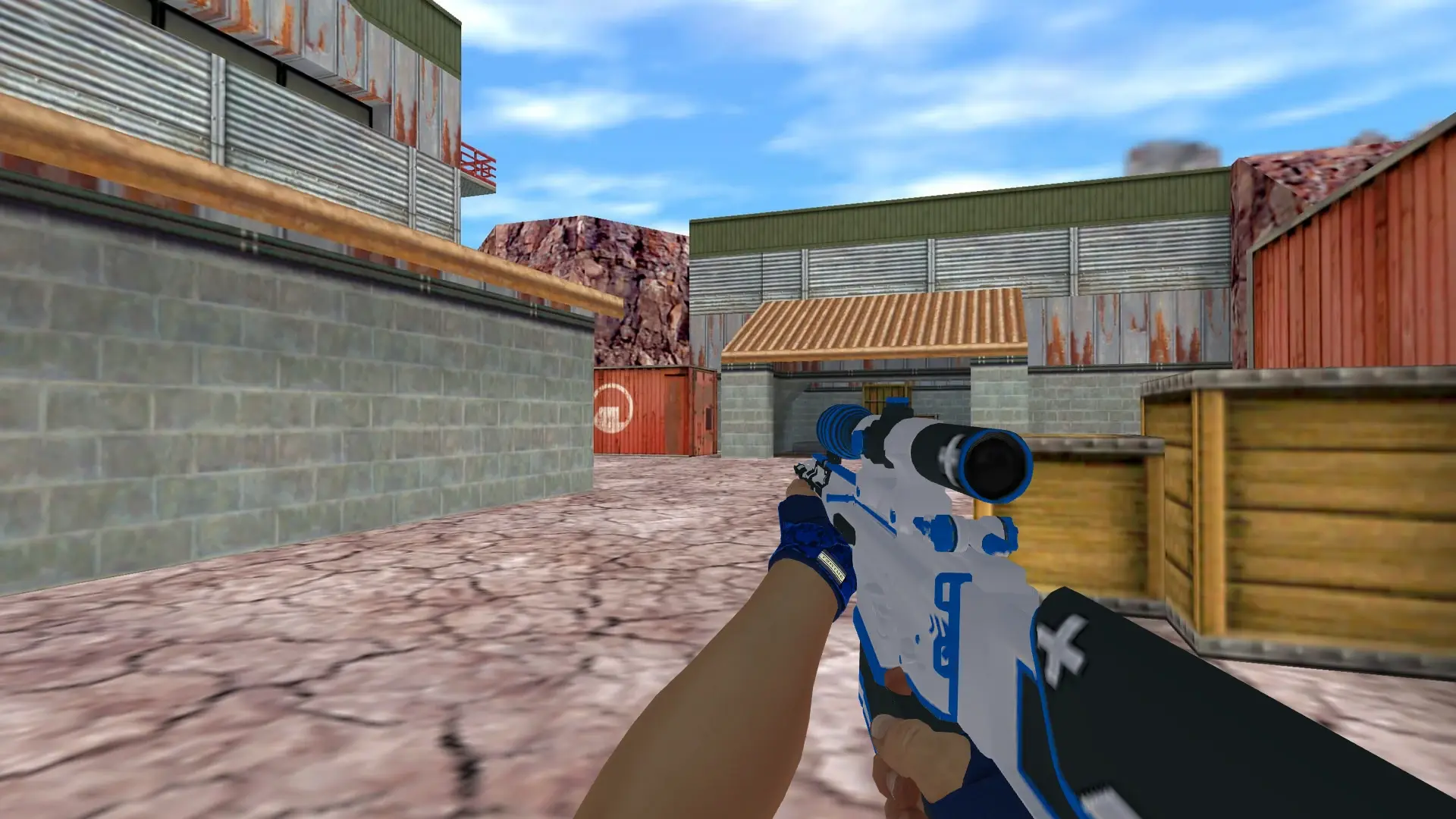 SG 550: Hand Wraps Cobalt Skulls Pack — de_nuke (first person)