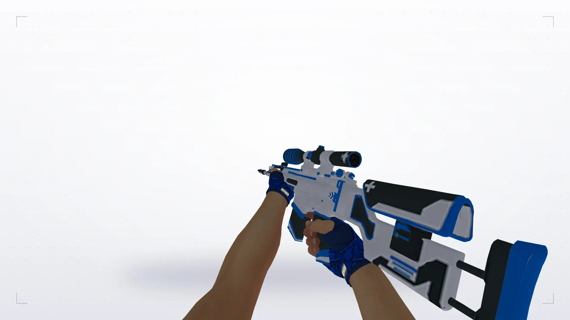 SG 550: Hand Wraps Cobalt Skulls Pack — first person